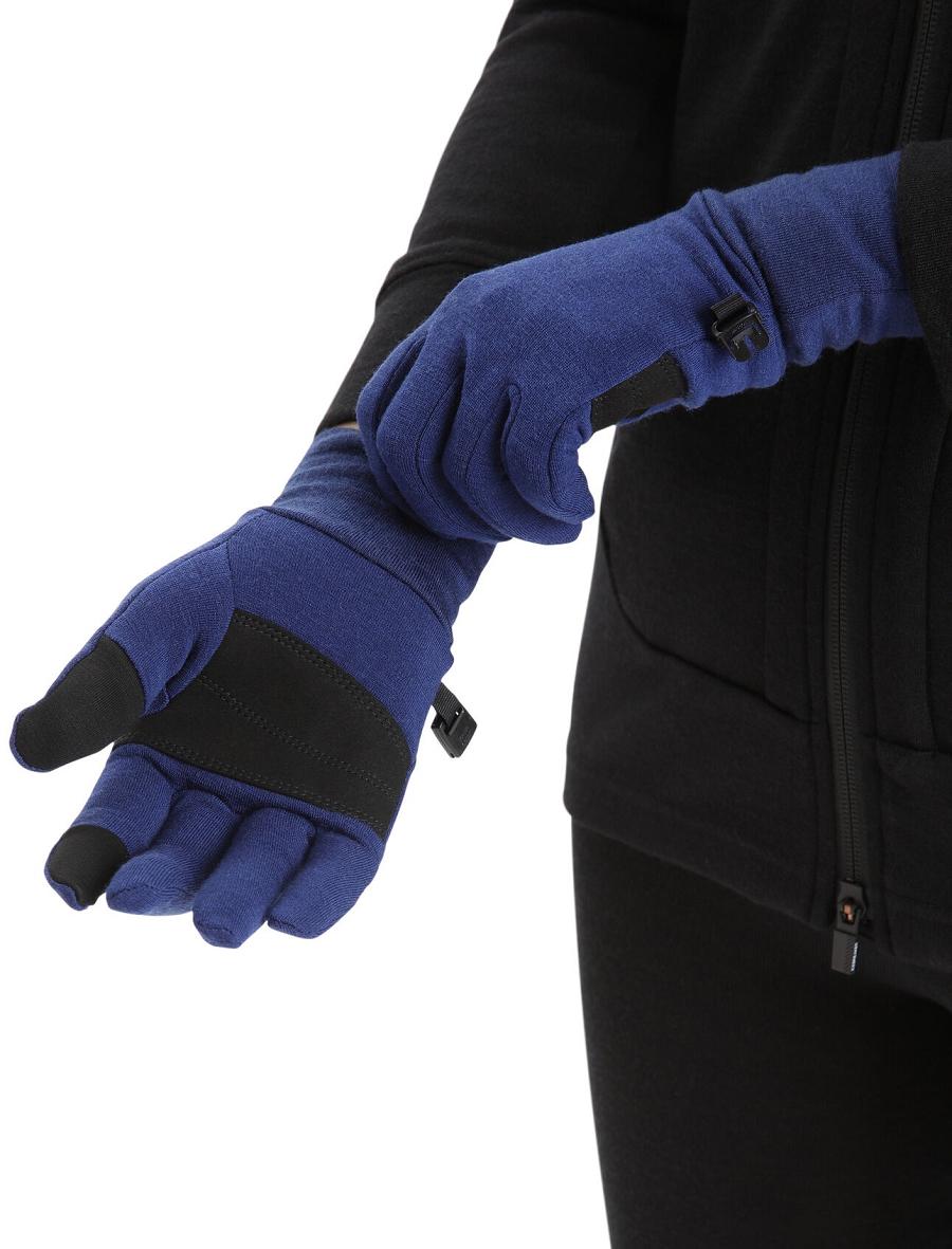 Royal Navy Men\'s Icebreaker Unisex RealFleece™ Merino Sierra Gloves | USA 1056MQZA